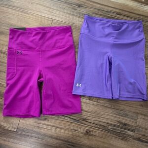 Under Armour Magenta and Violet Bike Shorts